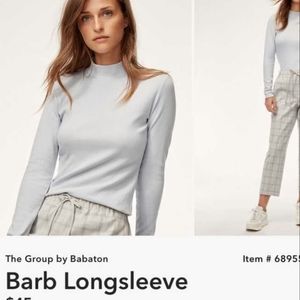 Aritzia' Babaton black scuba mock turtleneck